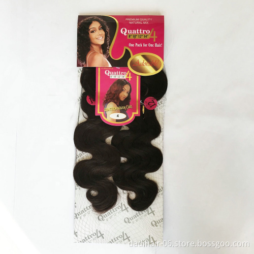 Best selling, Brazilian body wave 4pcs synthetic hair weaving bundles with 1pc synthetic closure,Quattro indian curl blend hair